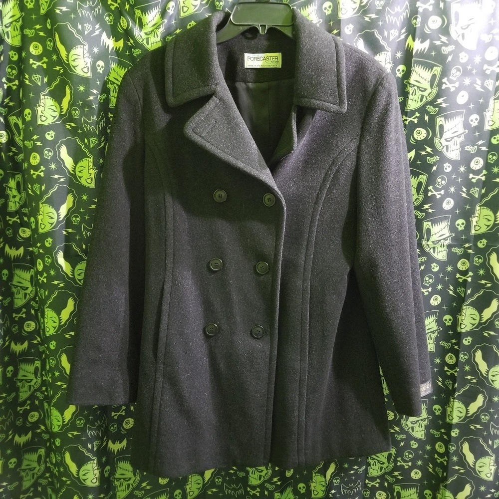 NWOT Forecaster of Boston Wool Cashmere Pea Coat